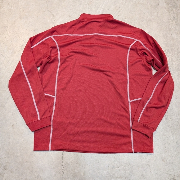 Columbia Golf Men's L Utah Utes Red Performance 1/4 Zip Golf Performance Stripes - Picture 6 of 9